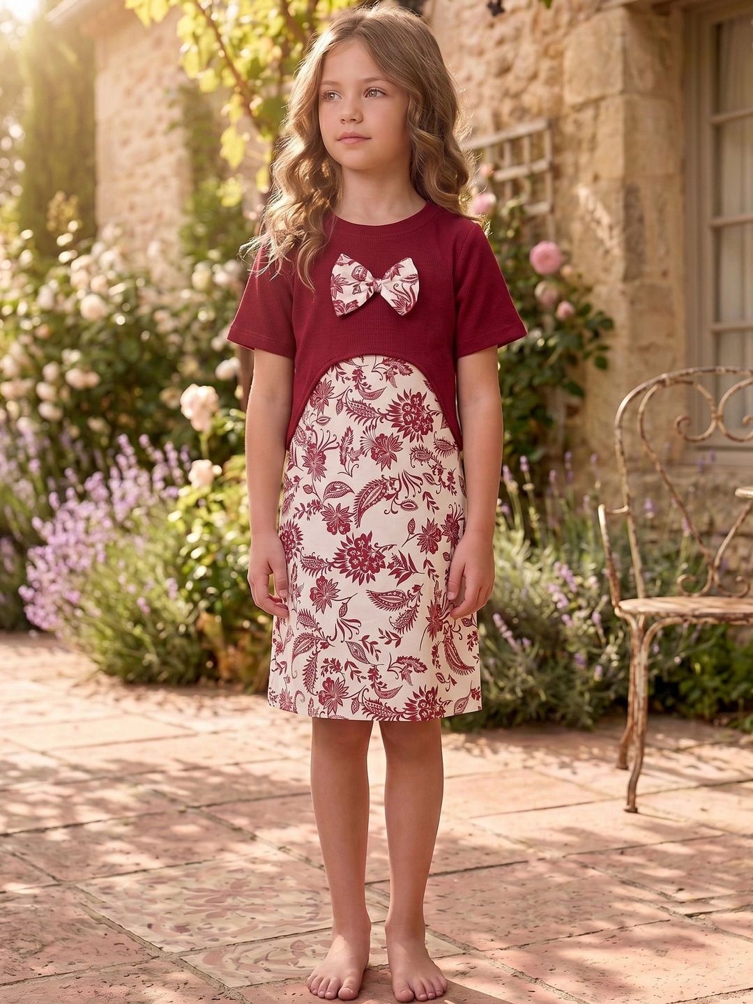 Kidotsav Floral Print A-Line Dress-picture-53