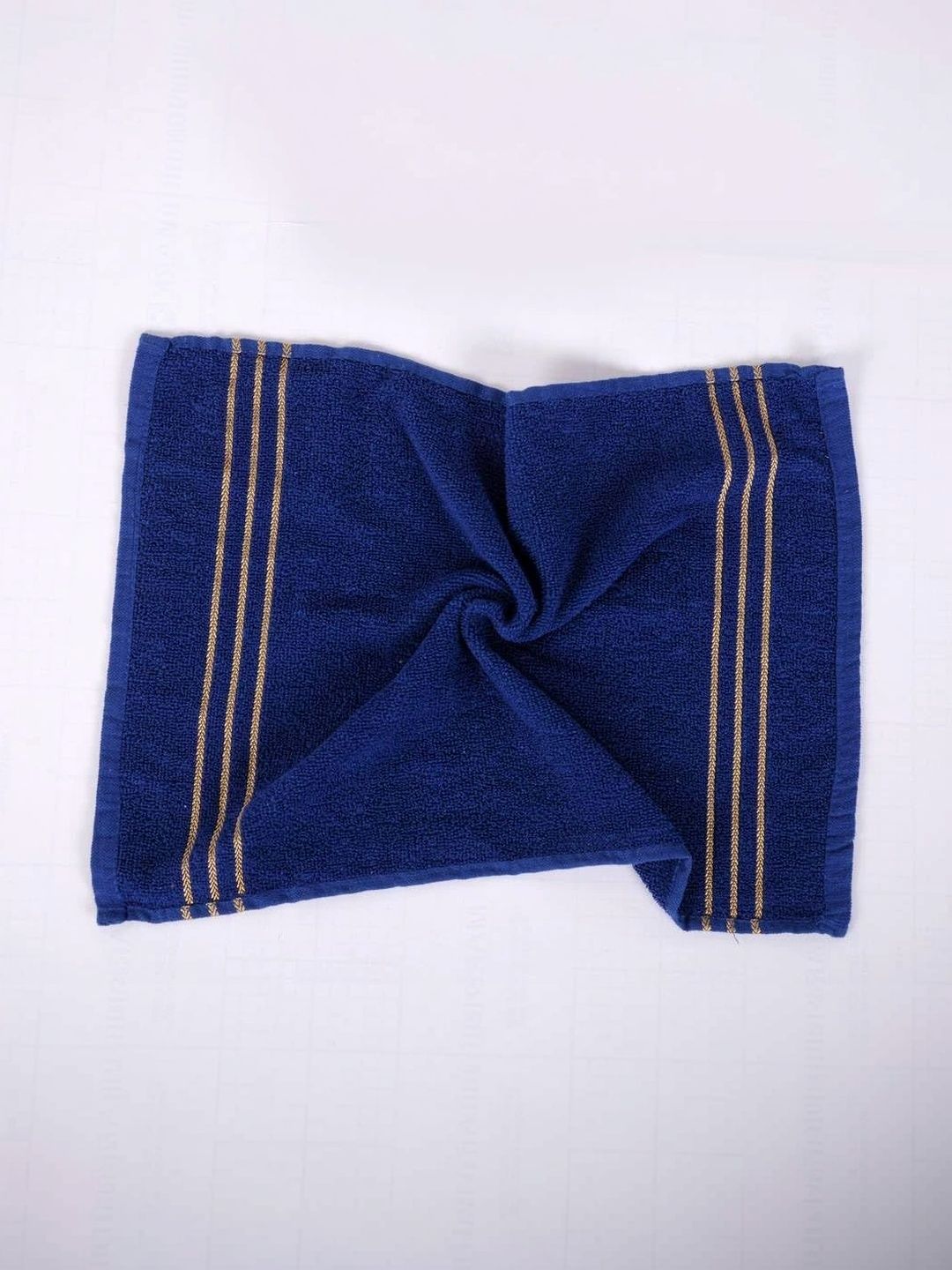 Blissful Creations 4-Pcs Maroon & Blue Terry Cotton 425 GSM Face Towels-image-45