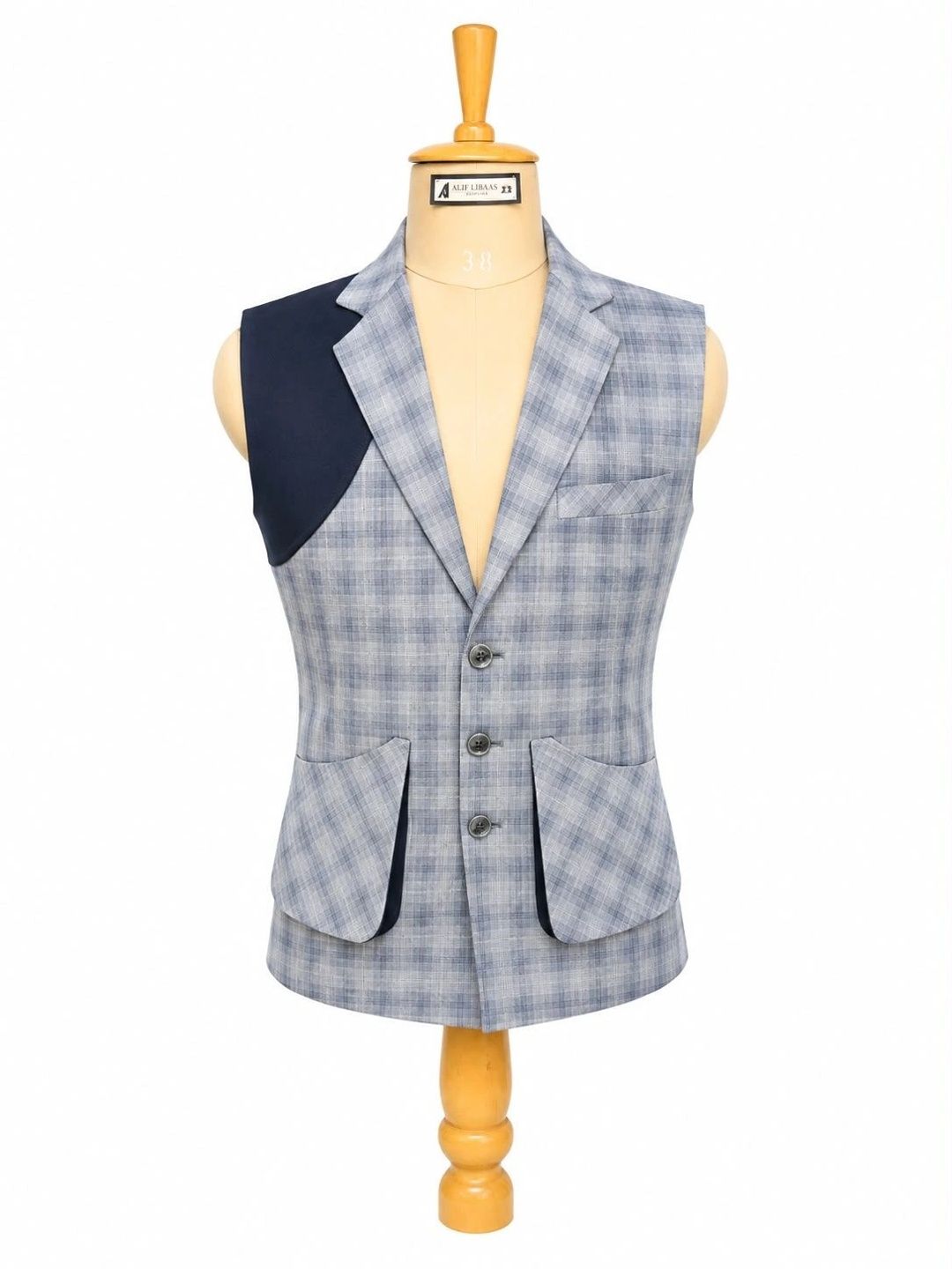 Alif Men Checked Tailored Jacket-picture-12
