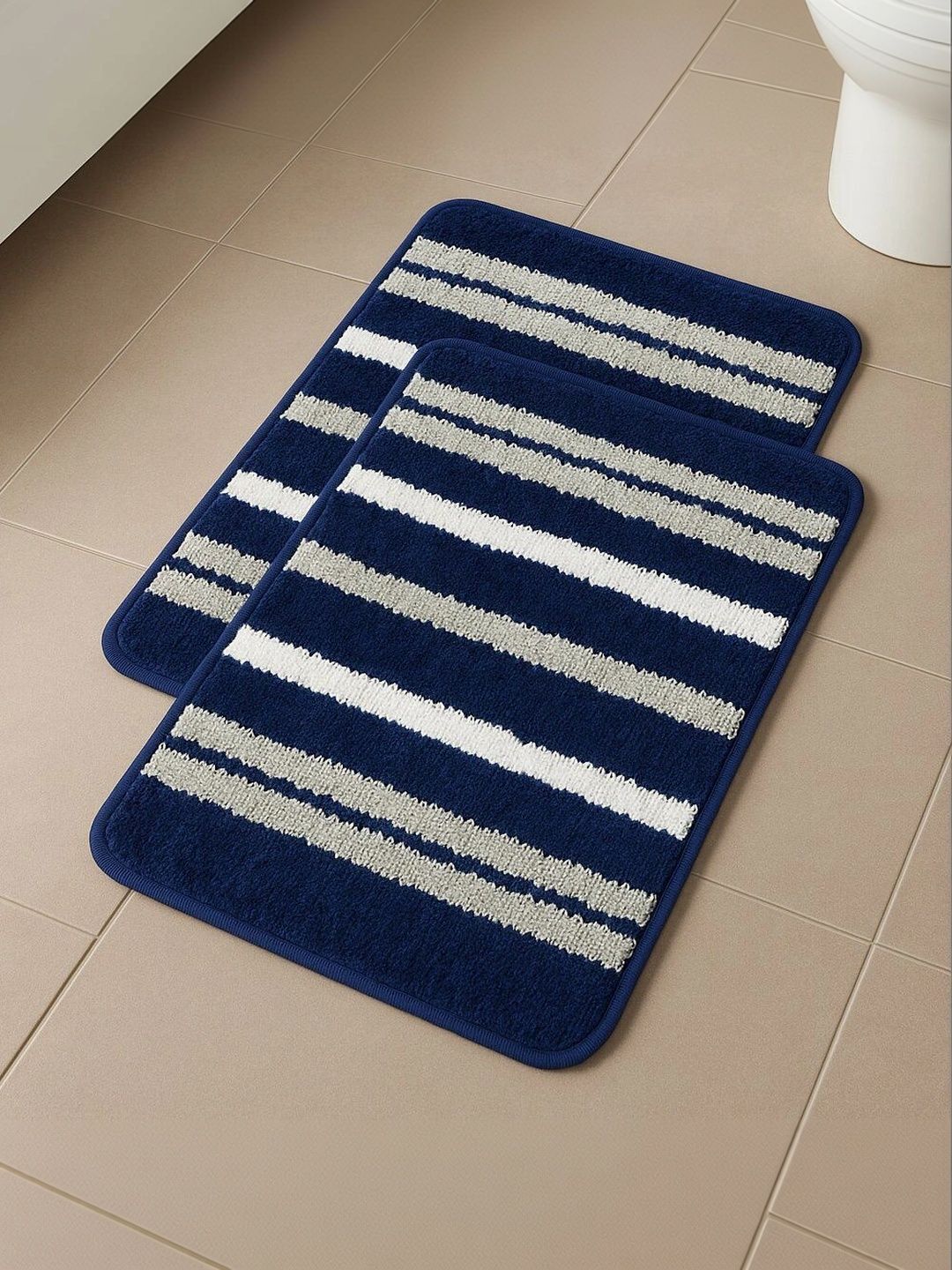 DAMAC 2 Pieces Blue Cotton Doormats-picture-53