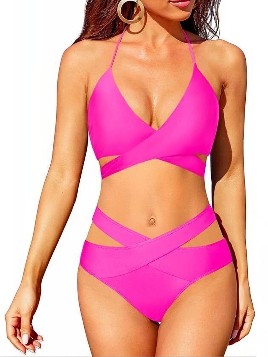 Maruti Enterprise 07 Halter Neck Swim Bikini Set-image-23