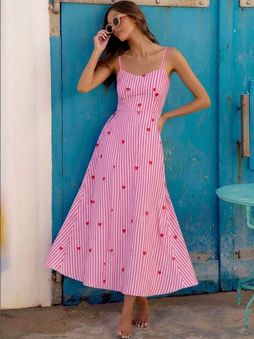 J Turritopsis Print A-Line Midi Dress-picture-27
