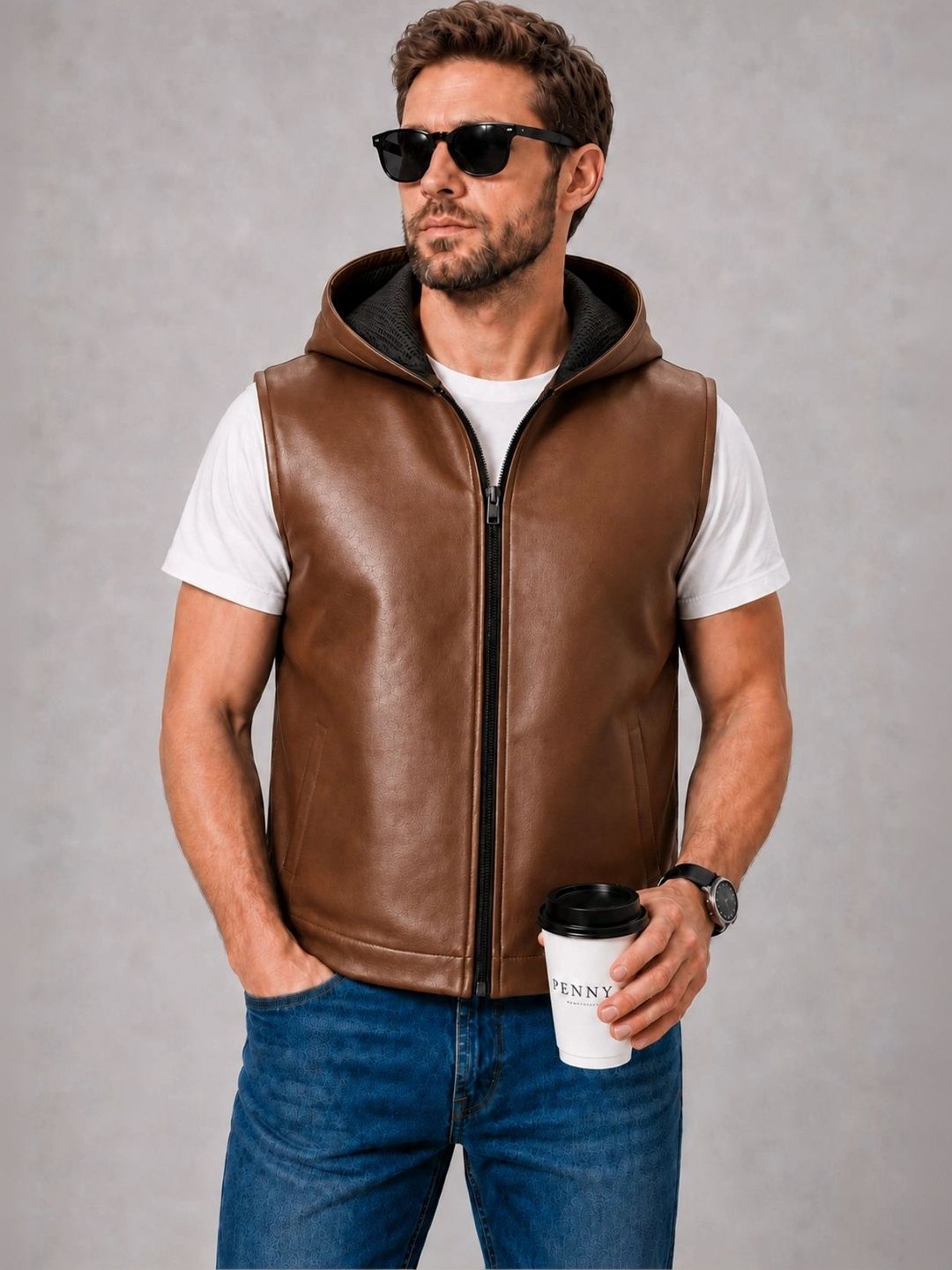 Raxedo Men Leather Training or Gym Jacket-picture-38