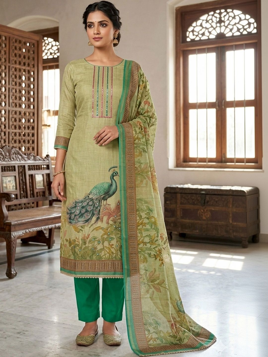 MANVAA Printed Linen Unstitched Dress Material-picture-24