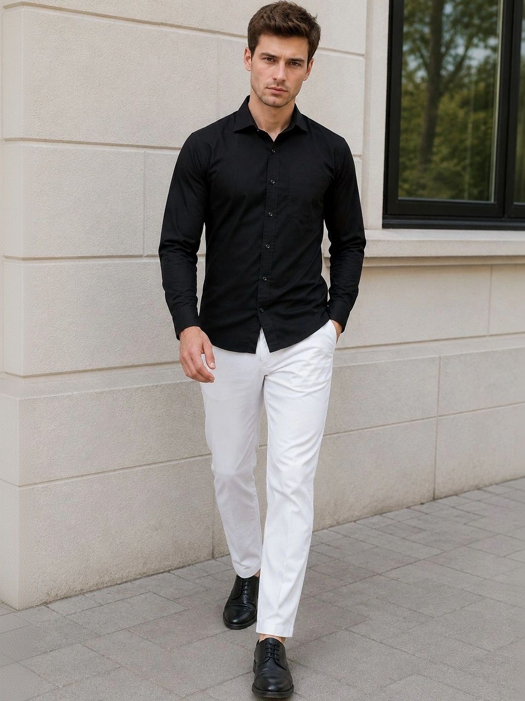 HERE&NOW Men Comfort Formal Shirt-image-12
