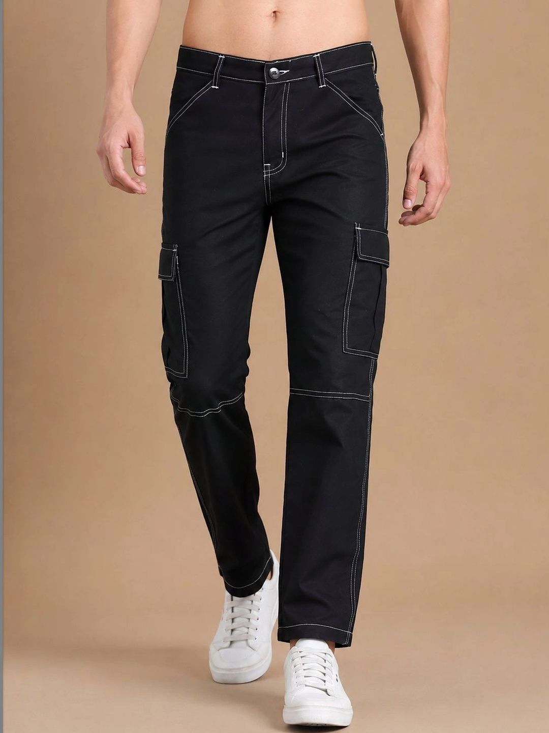 Roadster Men Relaxed Easy Wash Cargos Trousers-picture-43