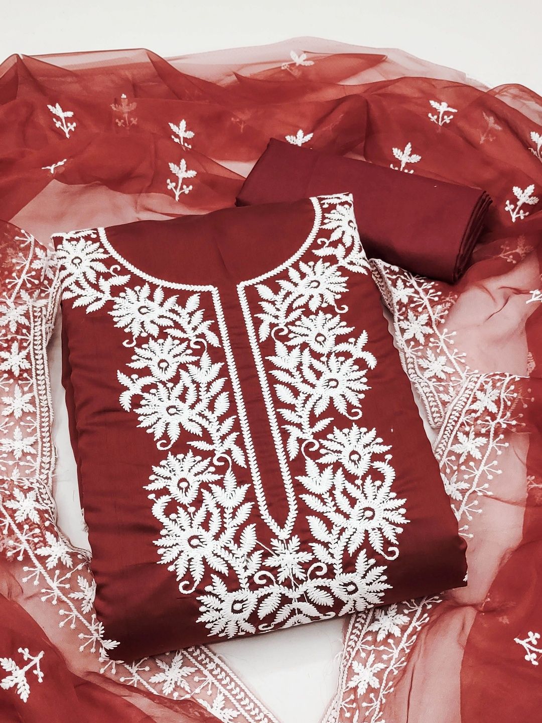 HERE&NOW Embroidered Unstitched Dress Material-picture-35