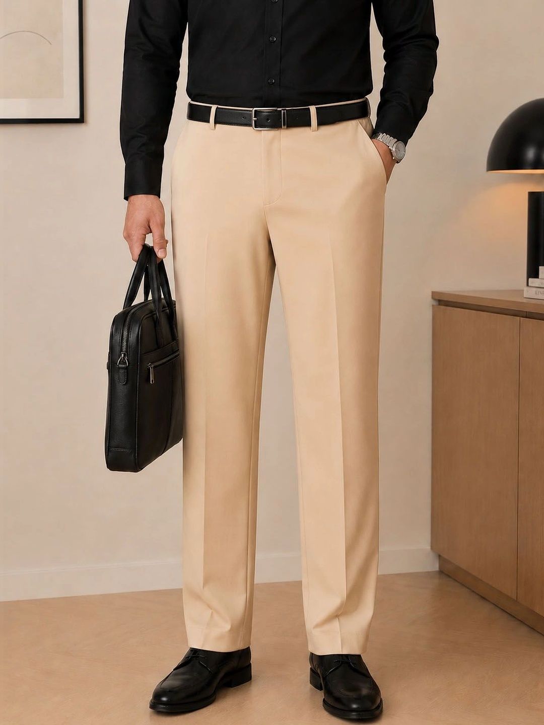 Oomph! Men Comfort Straight Fit Trousers-picture-15