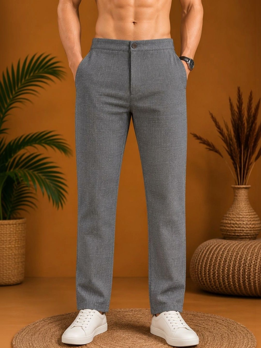 Moda Rapido X Tanip Men Relaxed Easy Wash Trousers-picture-38