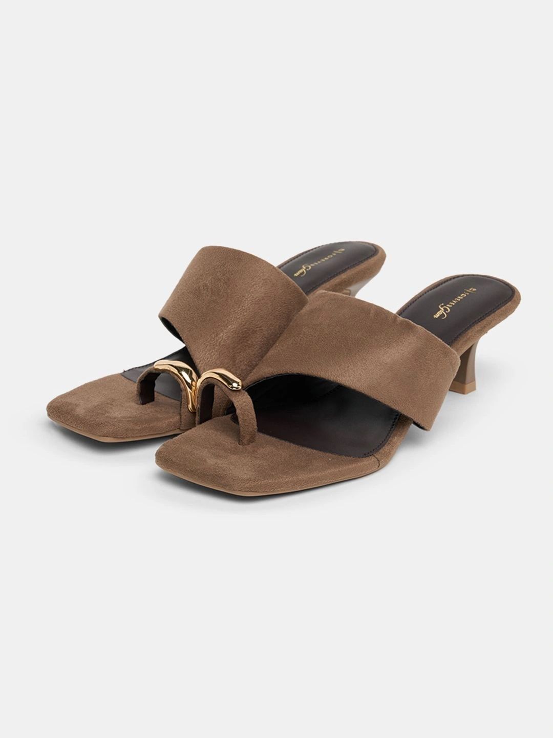 Forever Glam by Pantaloons Slim Heeled Mules with Buckles-picture-53