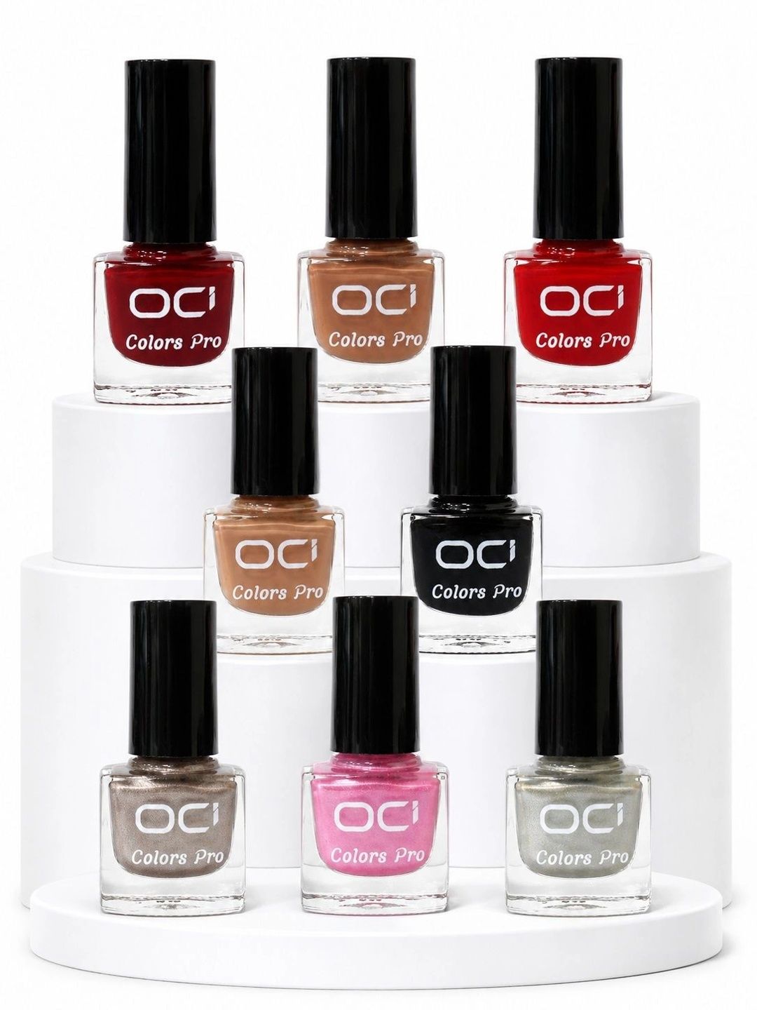 OCI Set Of 8 Pro Nail Enamel Nail Polish - 5 ml Each - Glam After Dark & Everyday Glam-picture-13