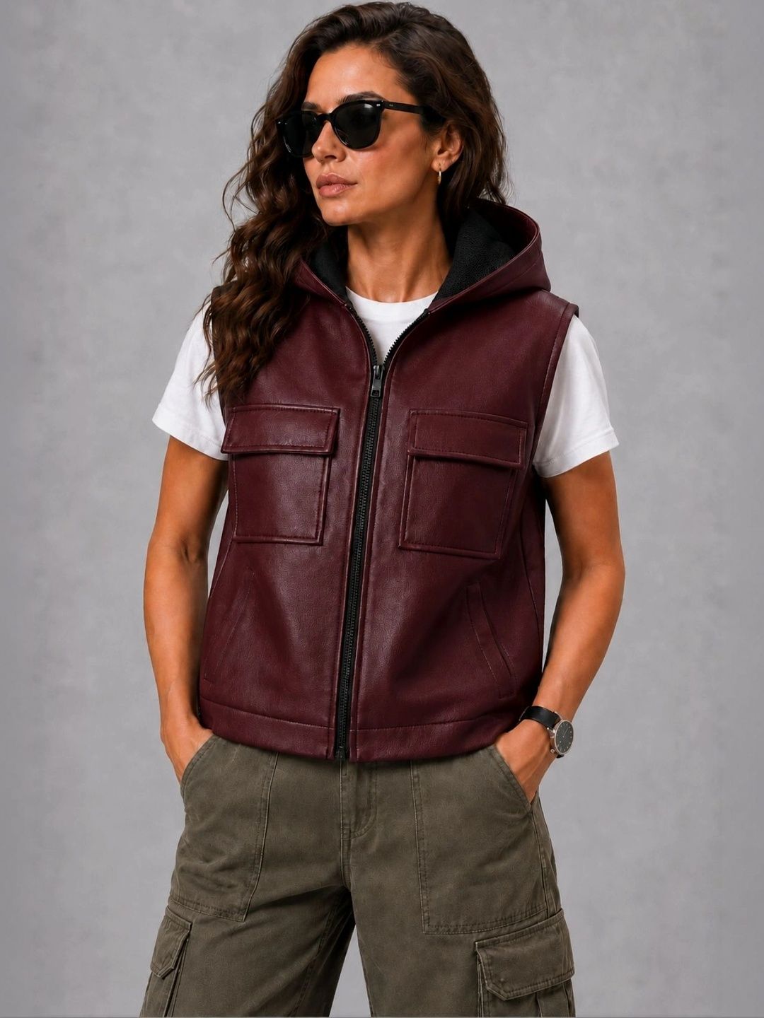 Raxedo Women Leather Training or Gym Jacket-picture-16
