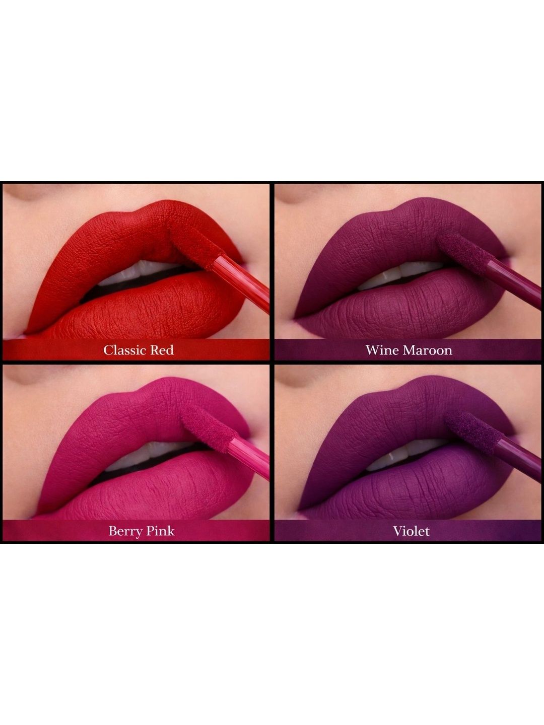 BELLABLOOM Set Of 4 Transfer Proof Matte Liquid Lipstick - 5 ml Each-picture-19