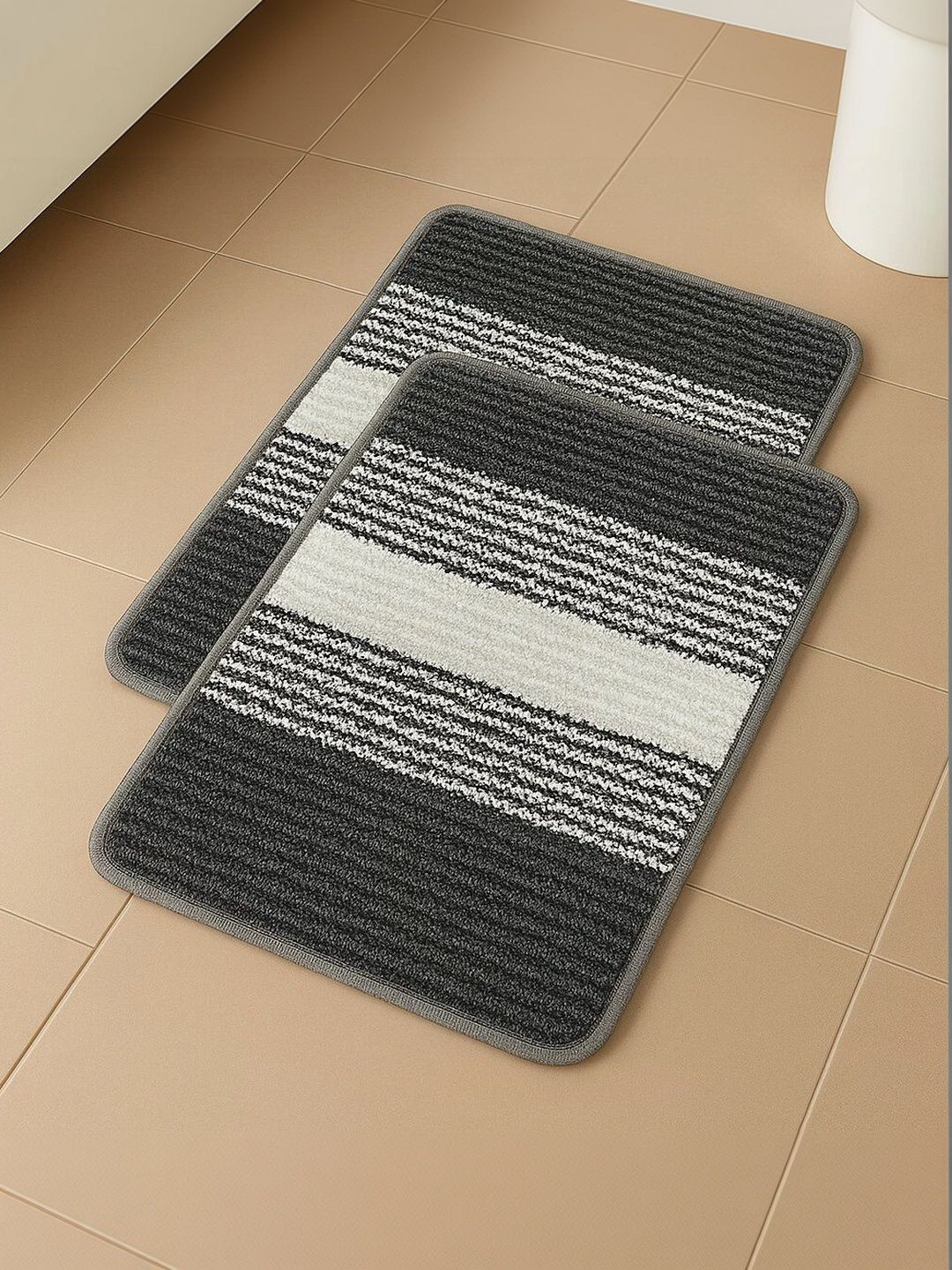 DAMAC 2 Pieces Grey Cotton Doormats-picture-51