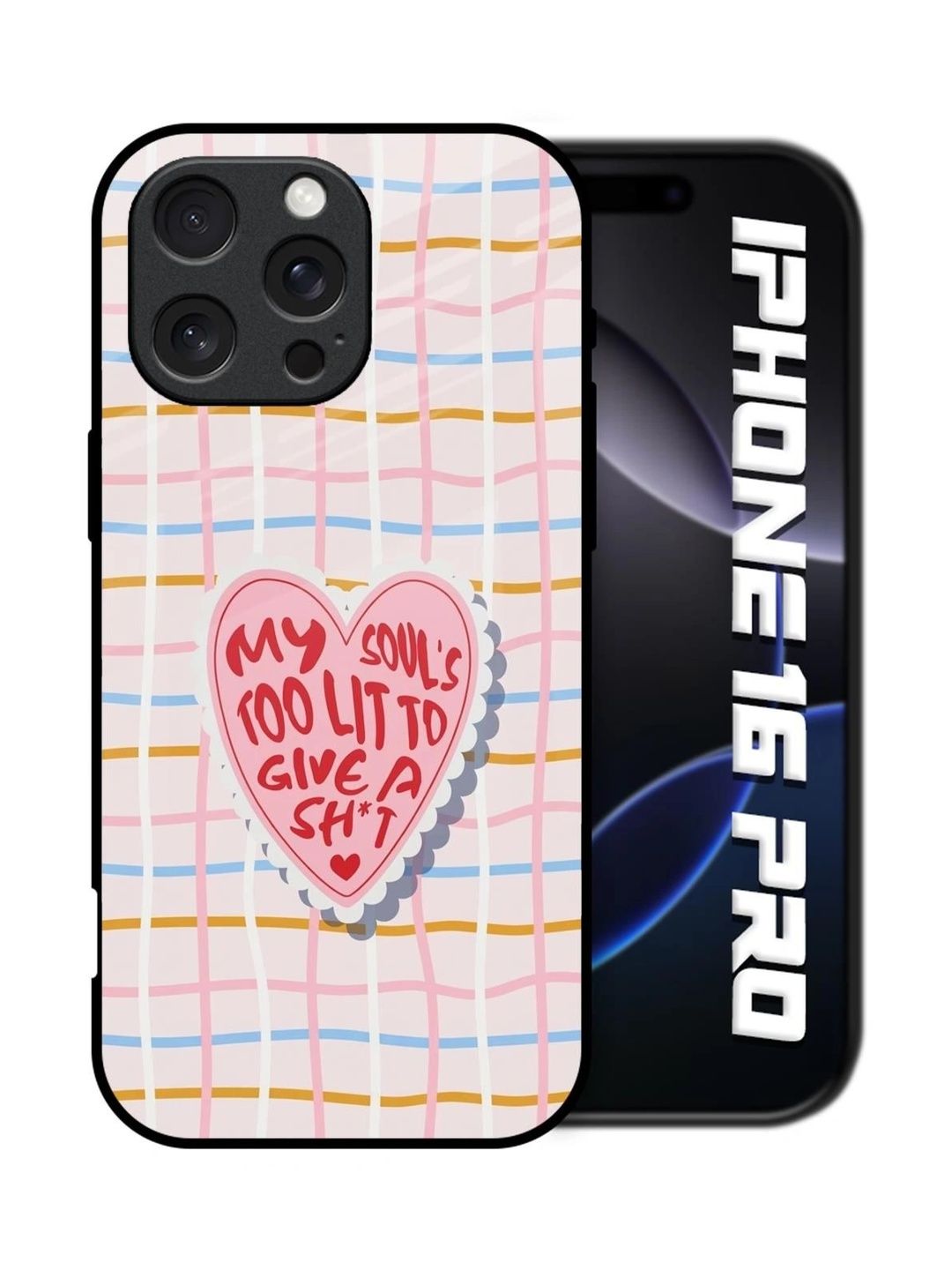 QRIOH Quirky Printed iPhone 16 Pro Back Case Mobile Accessories-image-9
