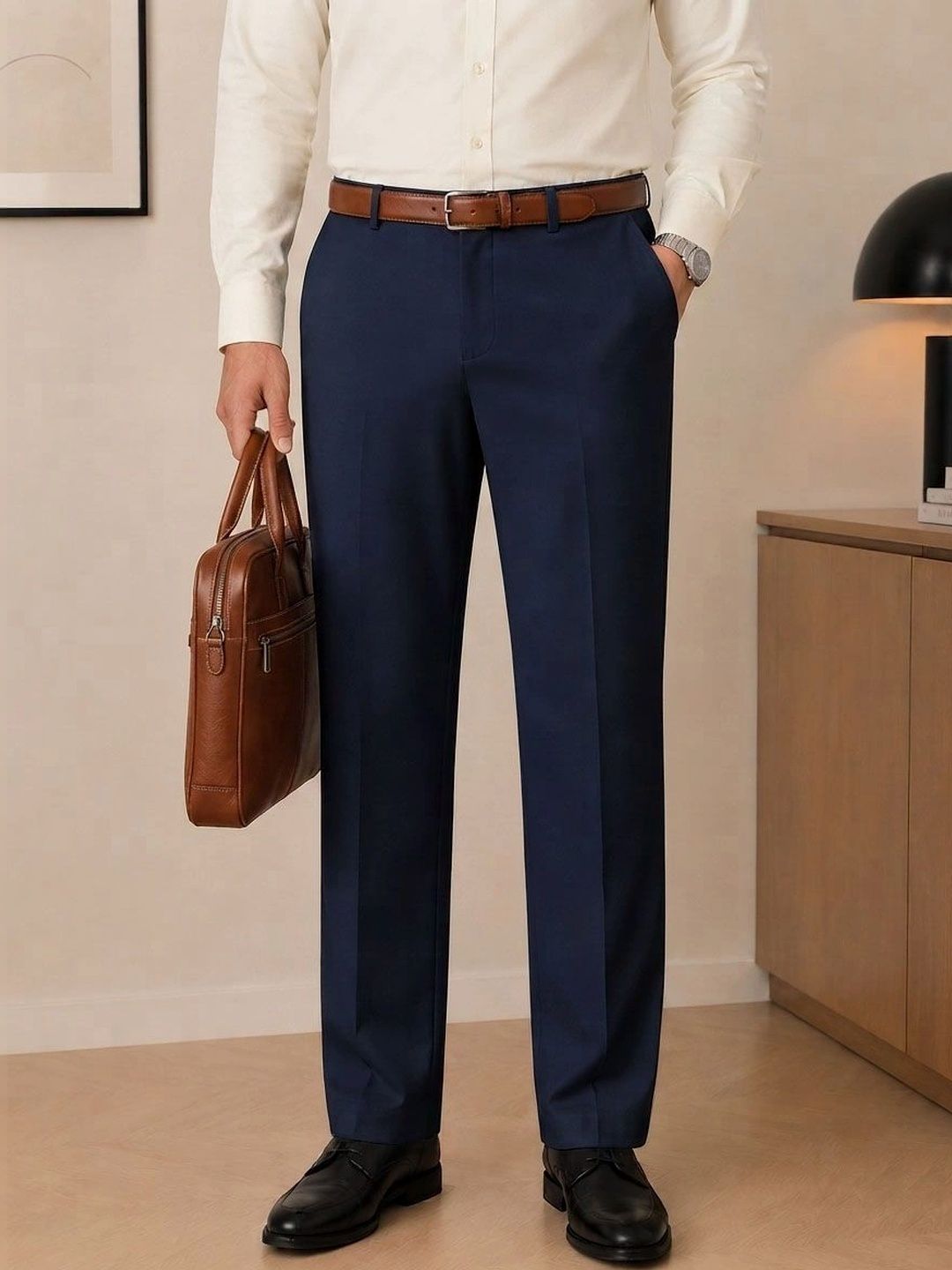 Oomph! Men Comfort Straight Fit Trousers-picture-22