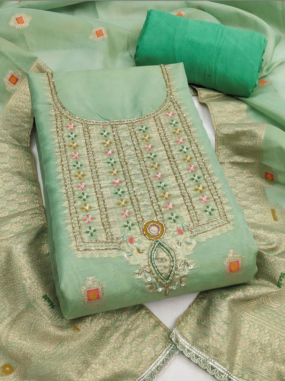 KALINI Semi-Stitched Dress Material-picture-29