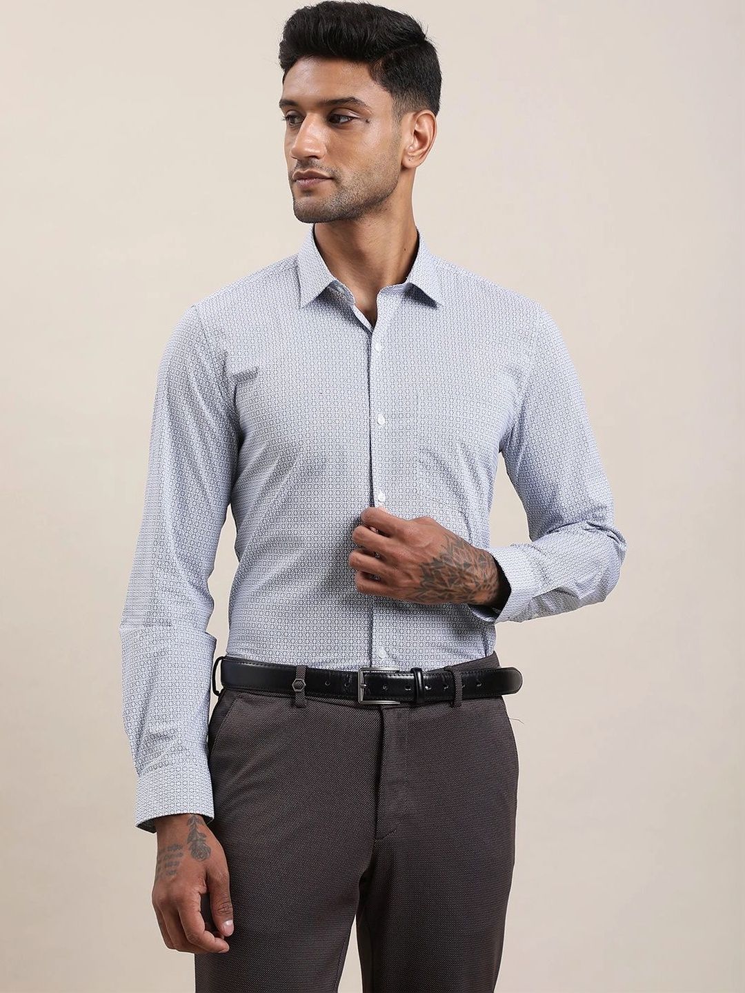 Turtle Men Standard Slim Fit Printed Formal Shirt-picture-29