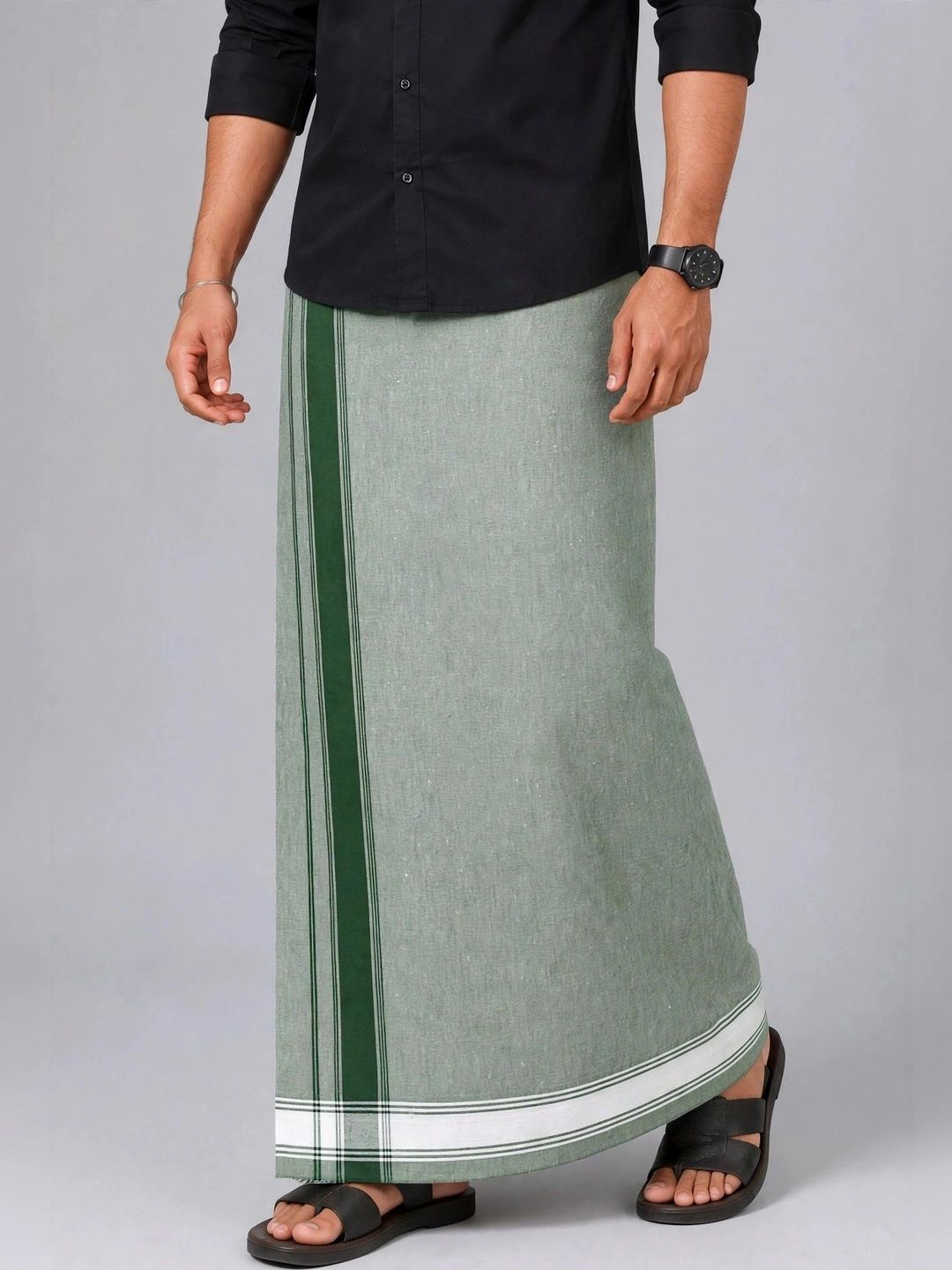 TUNI MANI Men Striped Cotton Dhoti Dhotis-picture-45