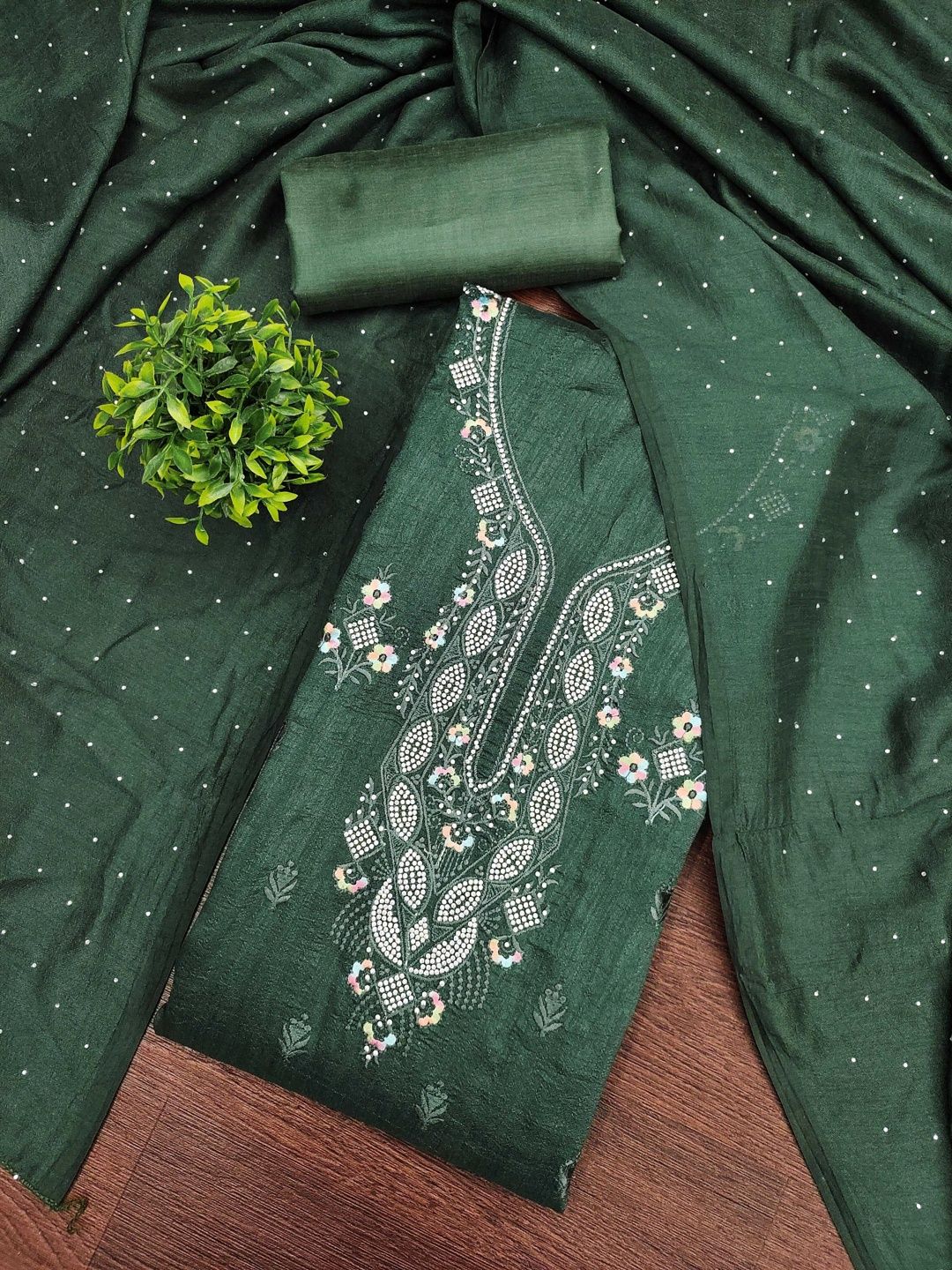 KALINI Embroidered Unstitched Dress Material-picture-37