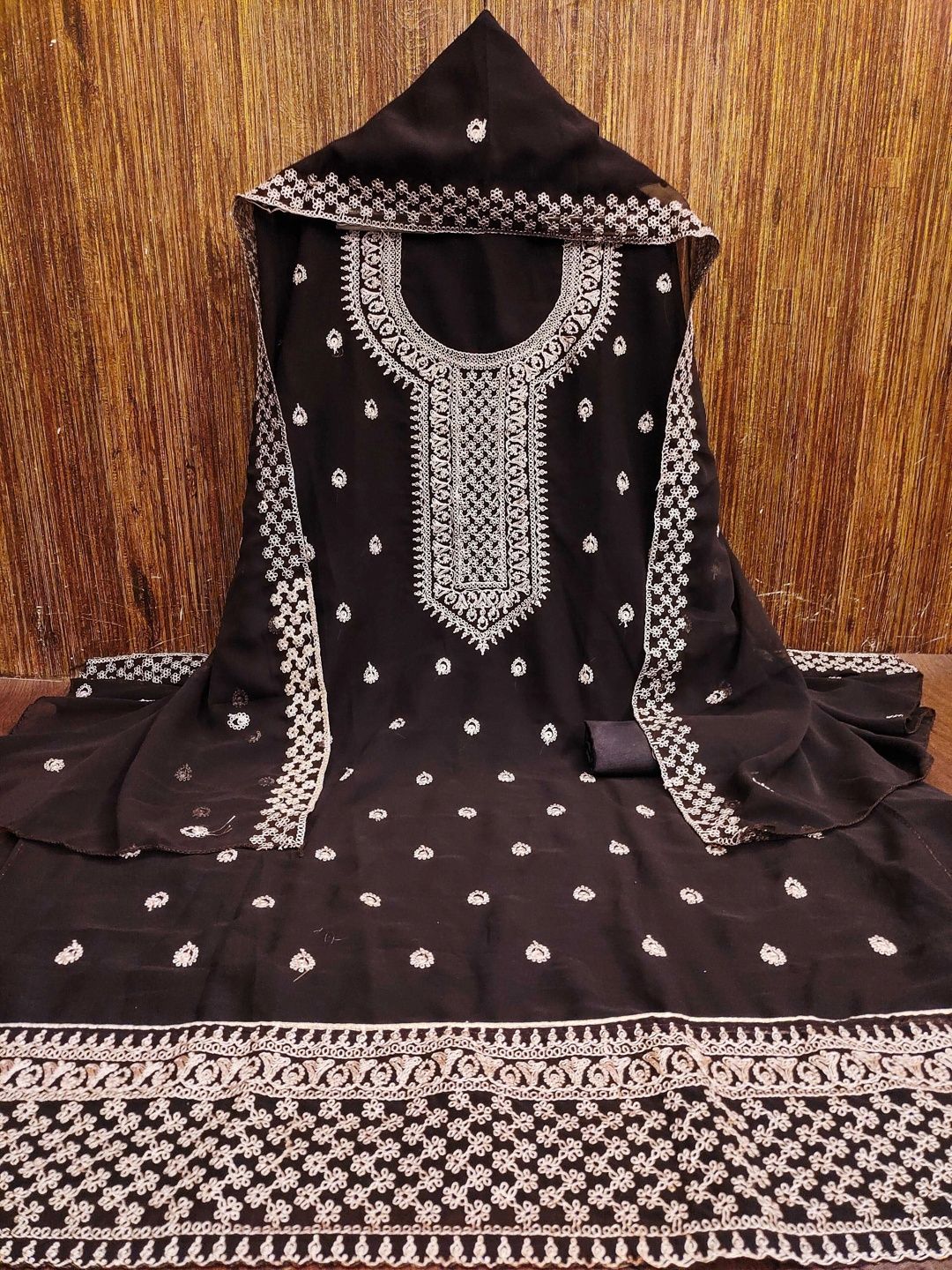 KALINI Embroidered Organza Unstitched Dress Material-picture-29