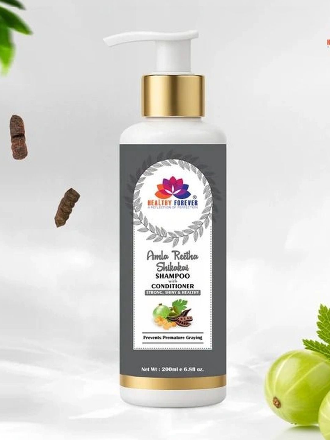 HEALTHY FOREVER Amla Retha Shampoo & Conditioner - 200 ml-image-9