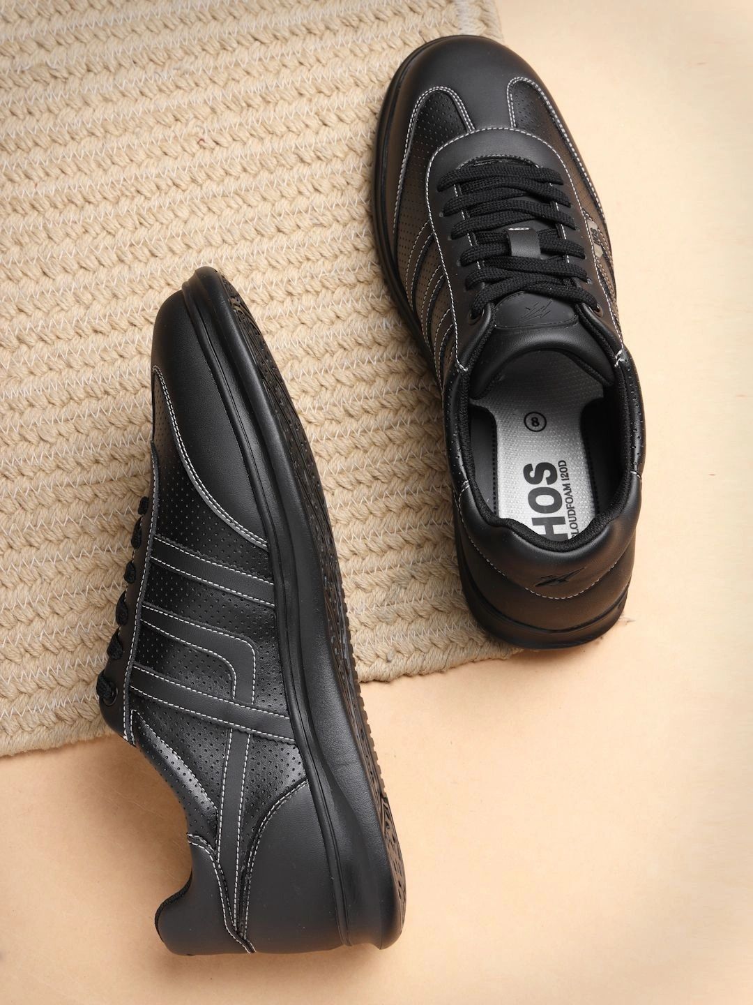HOS Men Perforations PU Sneakers-picture-42