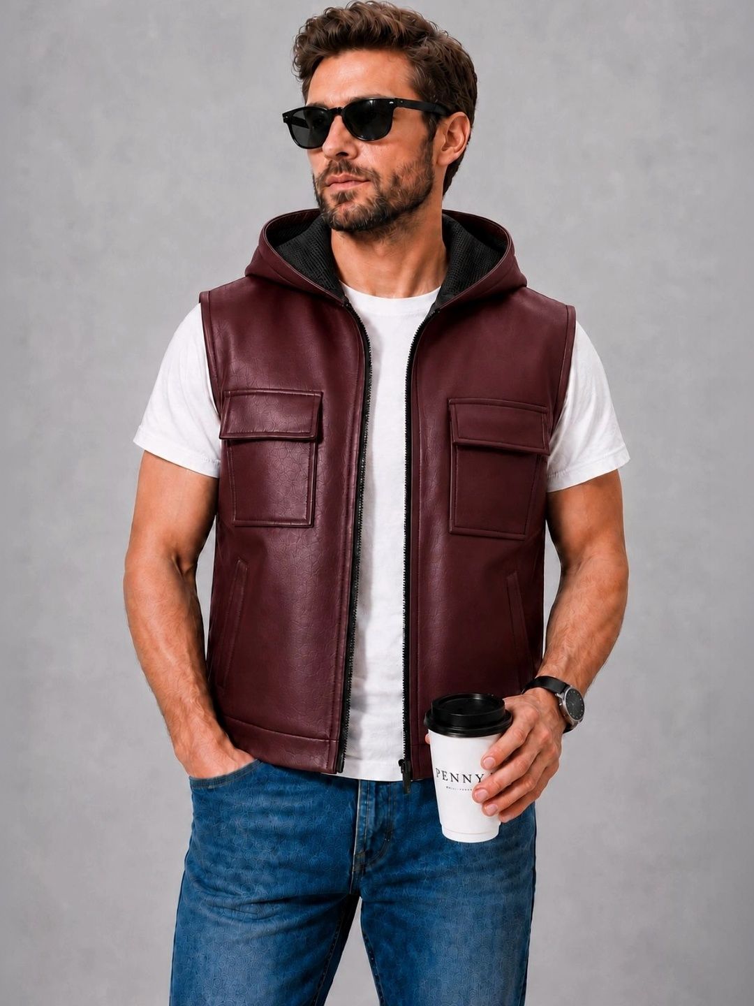 Raxedo Men Leather Training or Gym Jacket-picture-55