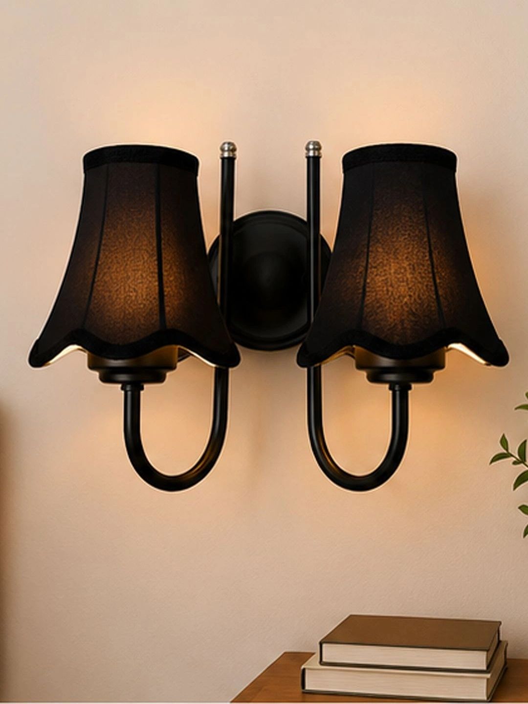 Myntra Elegant Homes Black Metal Traditional Wall Lamp-image-45