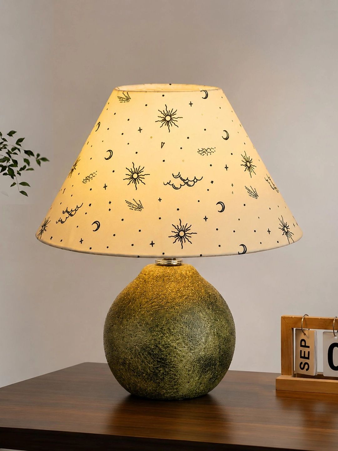 Glowhere Multicoloured Printed Ceramic Industrial Spherical Table Lamp-image-20