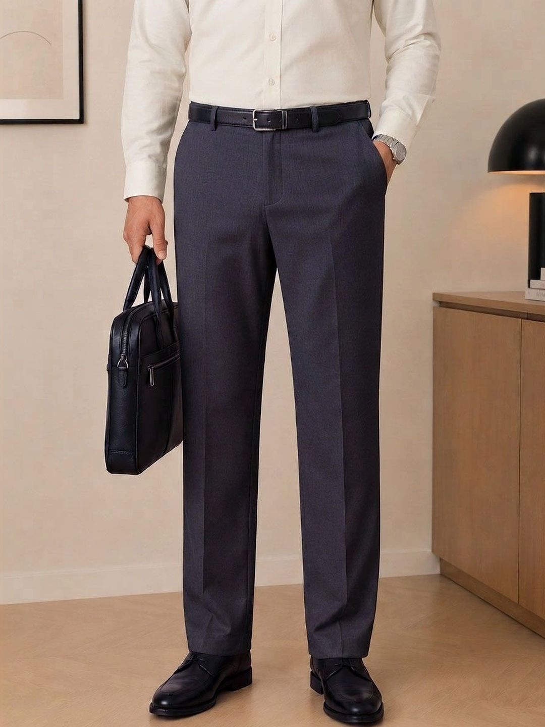 Oomph! Men Comfort Straight Fit Trousers-picture-14