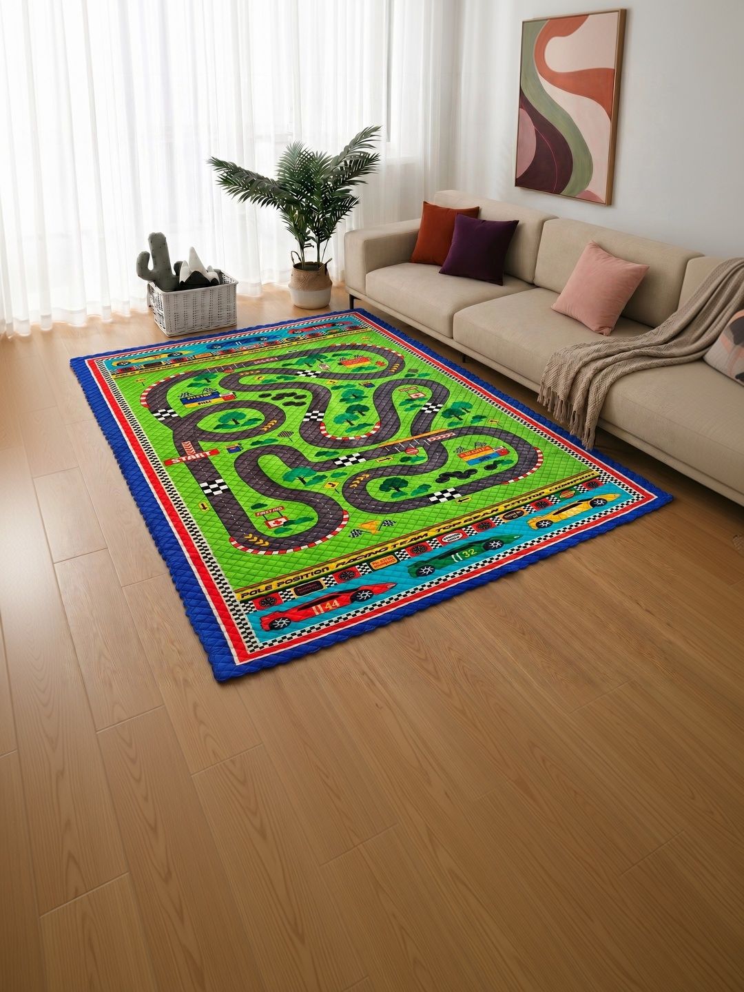 Fashion String Green Cartoon Characters Polyester Carpet-picture-23