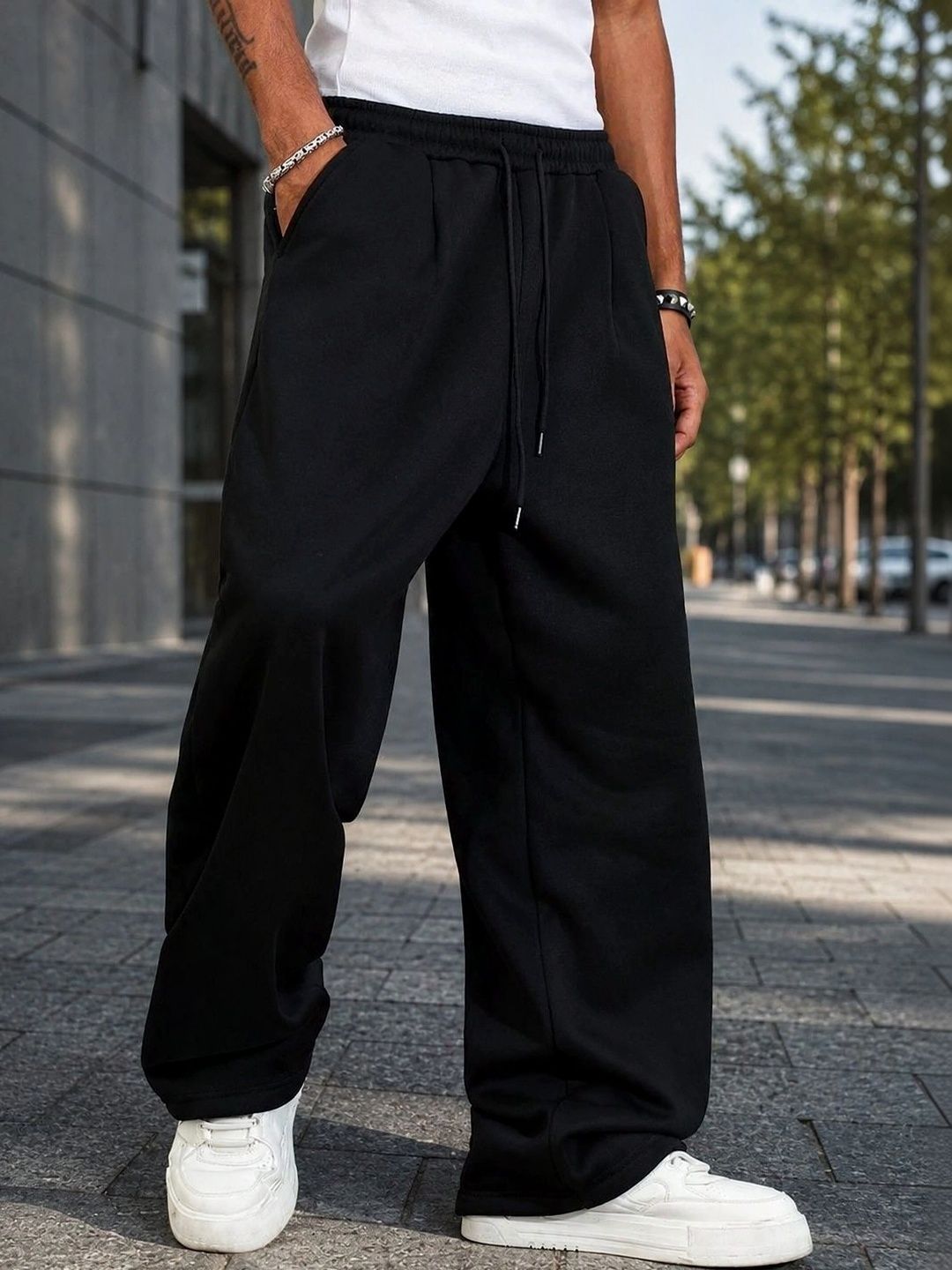 SYNZO Men Relaxed Easy Wash Trousers-picture-41
