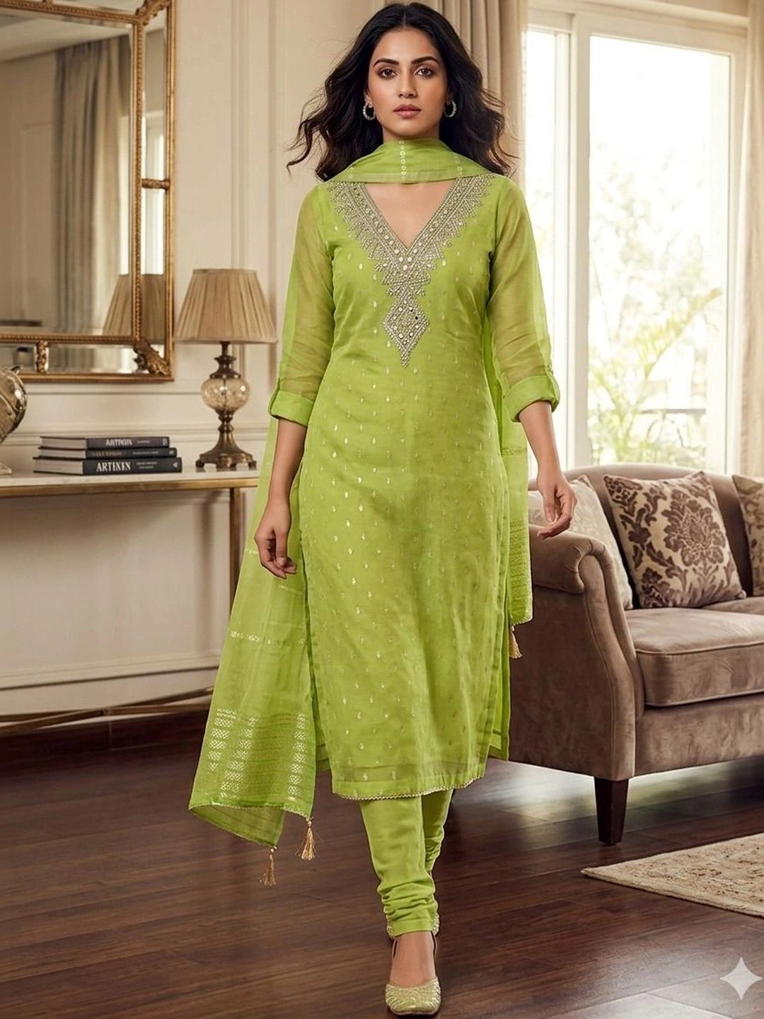 MANVAA Embroidered Unstitched Dress Material-picture-5