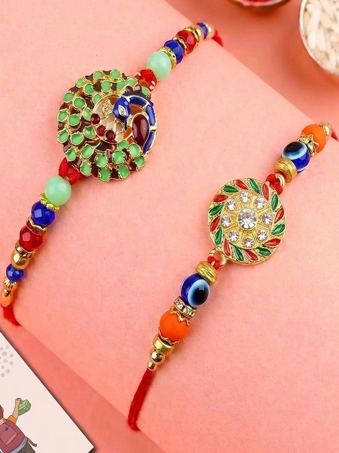 ascension Ascensio Set Of 4 Rakhi With Roli Tilak & Fridge Magnet-picture-31