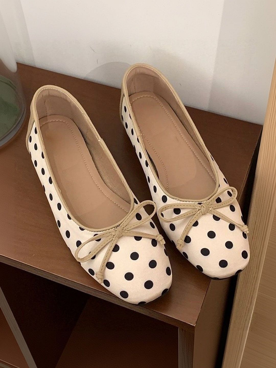 Street Style Store Women Printed Open Toe Flats with Bows-picture-1