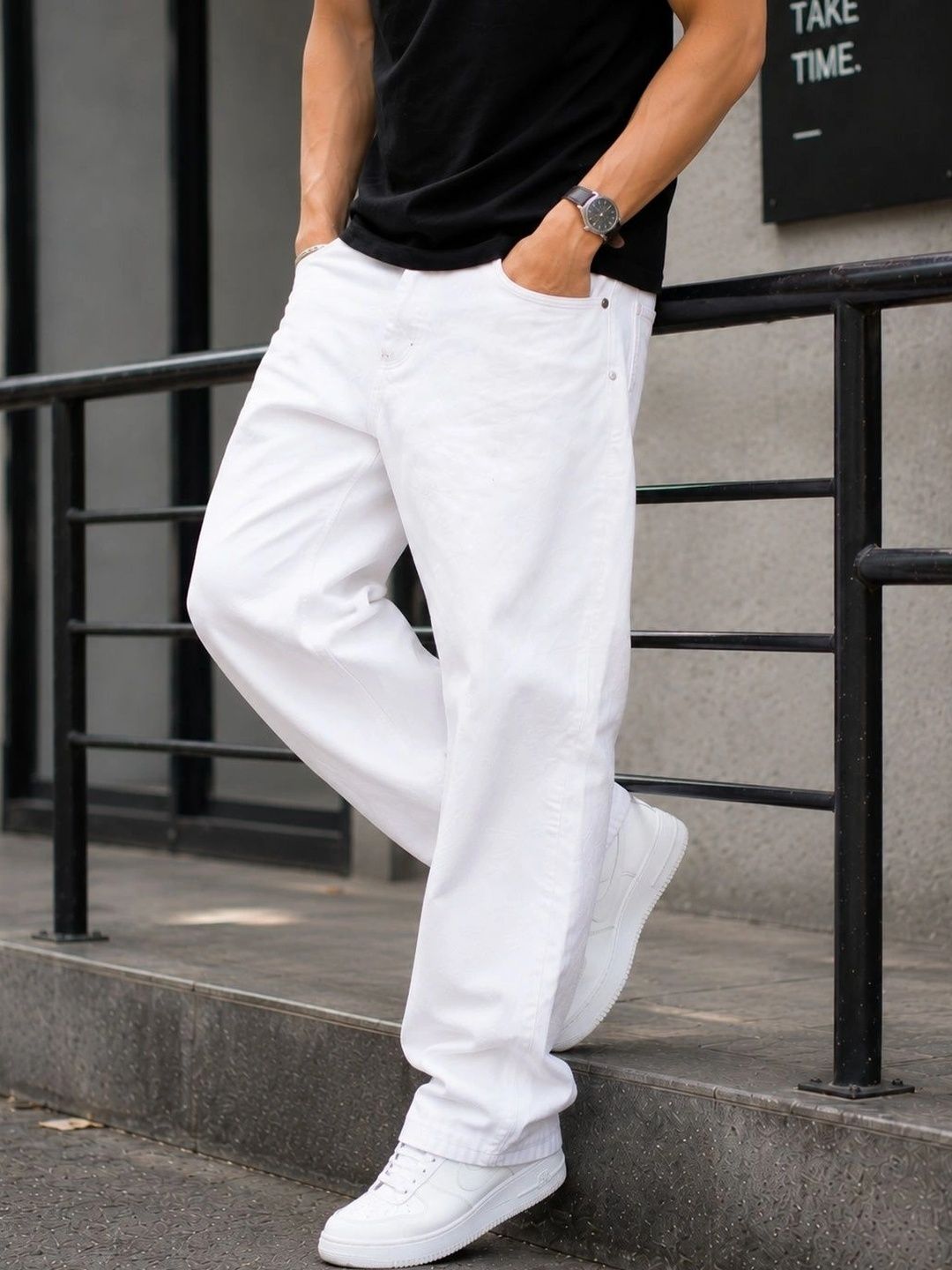 DENIM LIFE Men Classic Straight Fit Mid-Rise Stretchable Jeans-picture-51