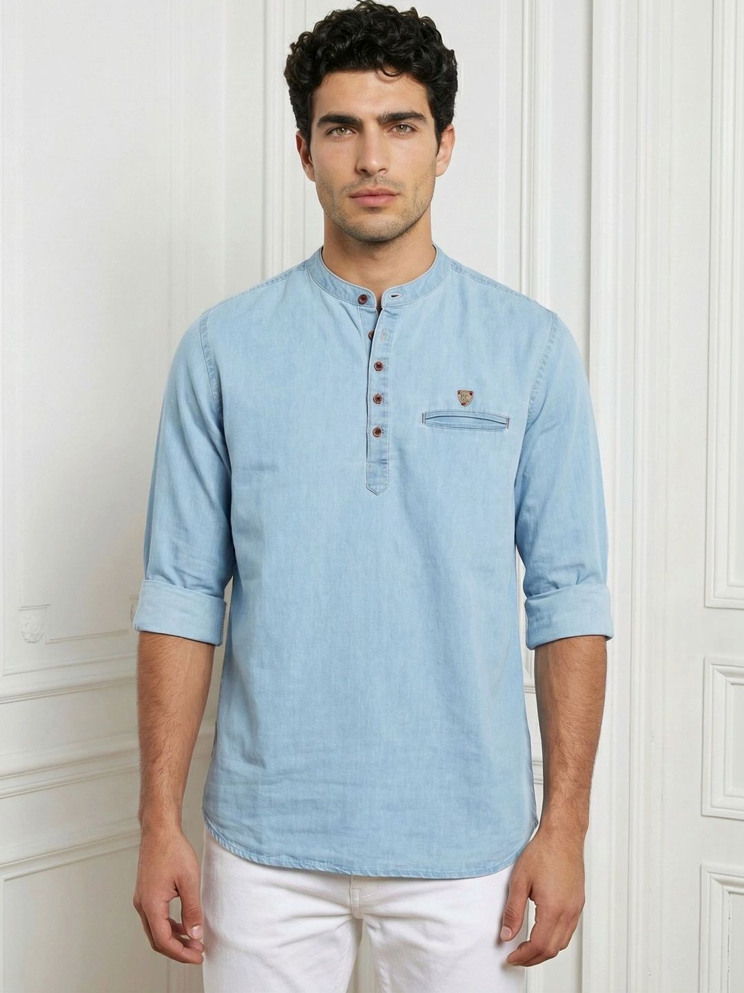 Kuons Men Denim Kurta-picture-21