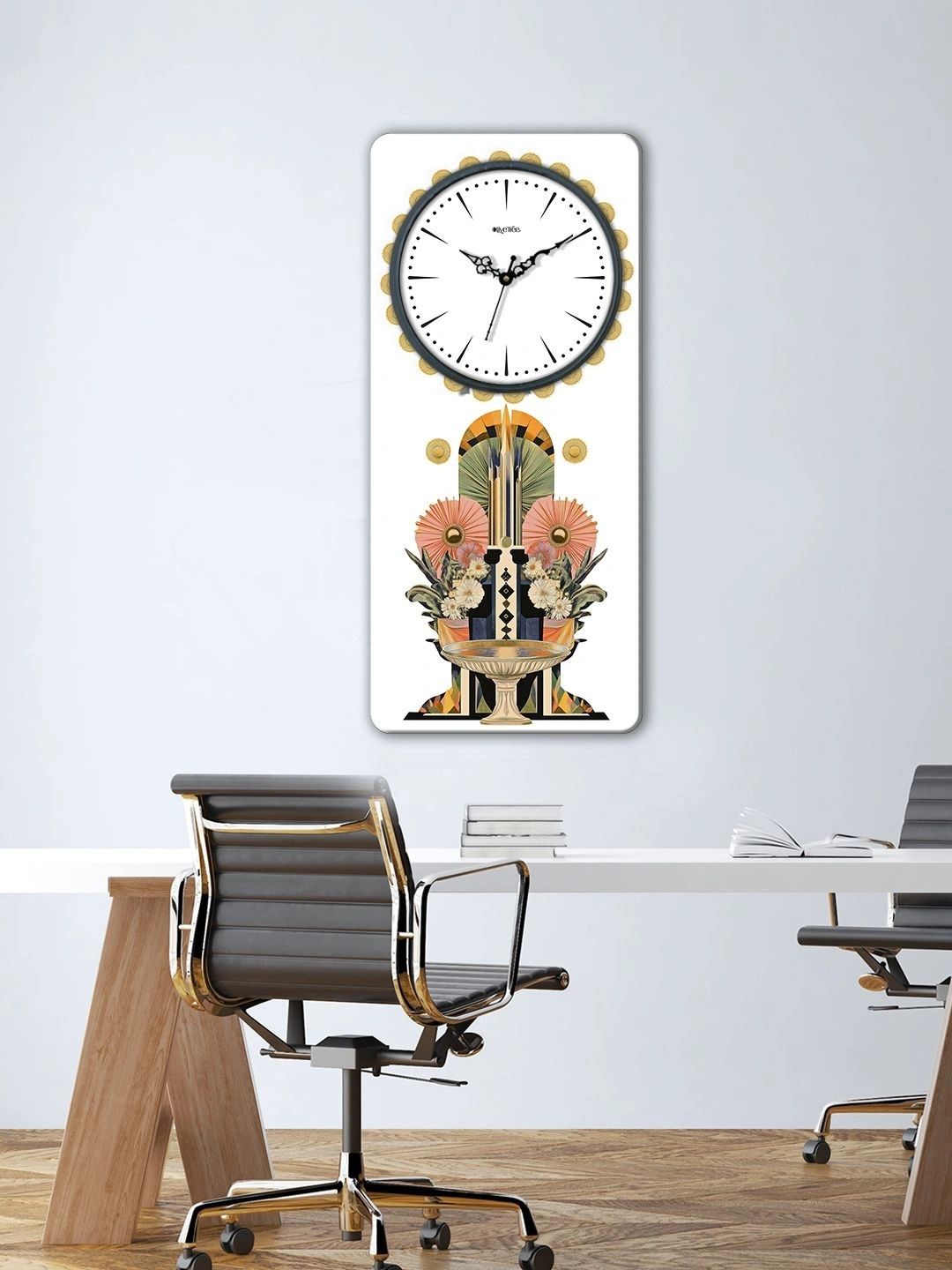 OLIVE TREE Multicoloured Printed Wall Clock-picture-43