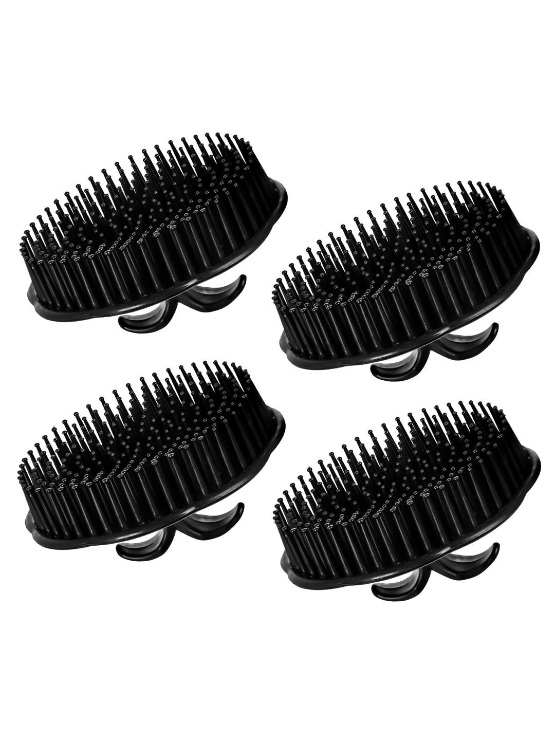 ANKITA Set Of 4 Hand Grip Round Comb & Scalp Massager-image-2