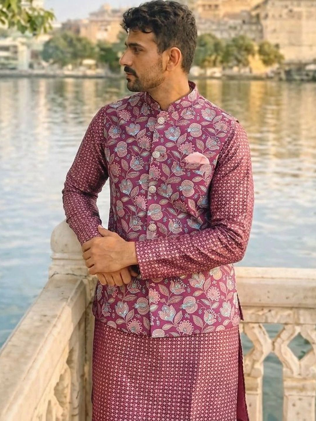 KISAH Printed Woven Design Nehru Jackets-picture-28
