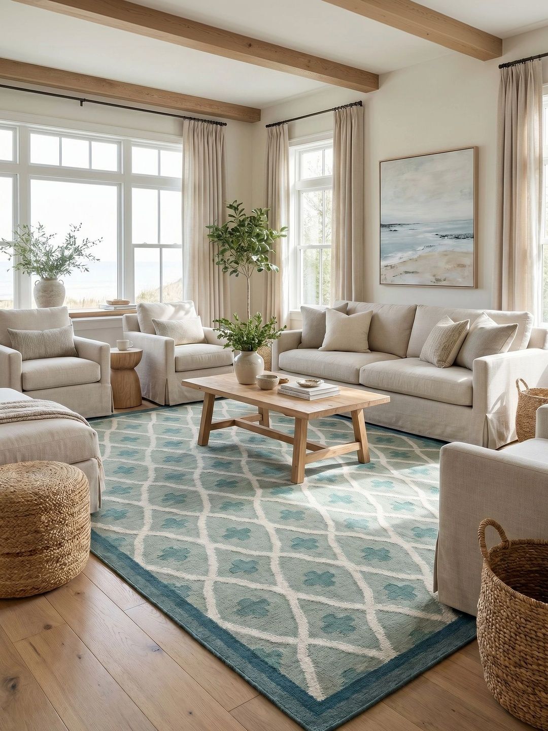 Jaipur Rugs Sea Green Geometric Handmade Woollen Carpet-image-47