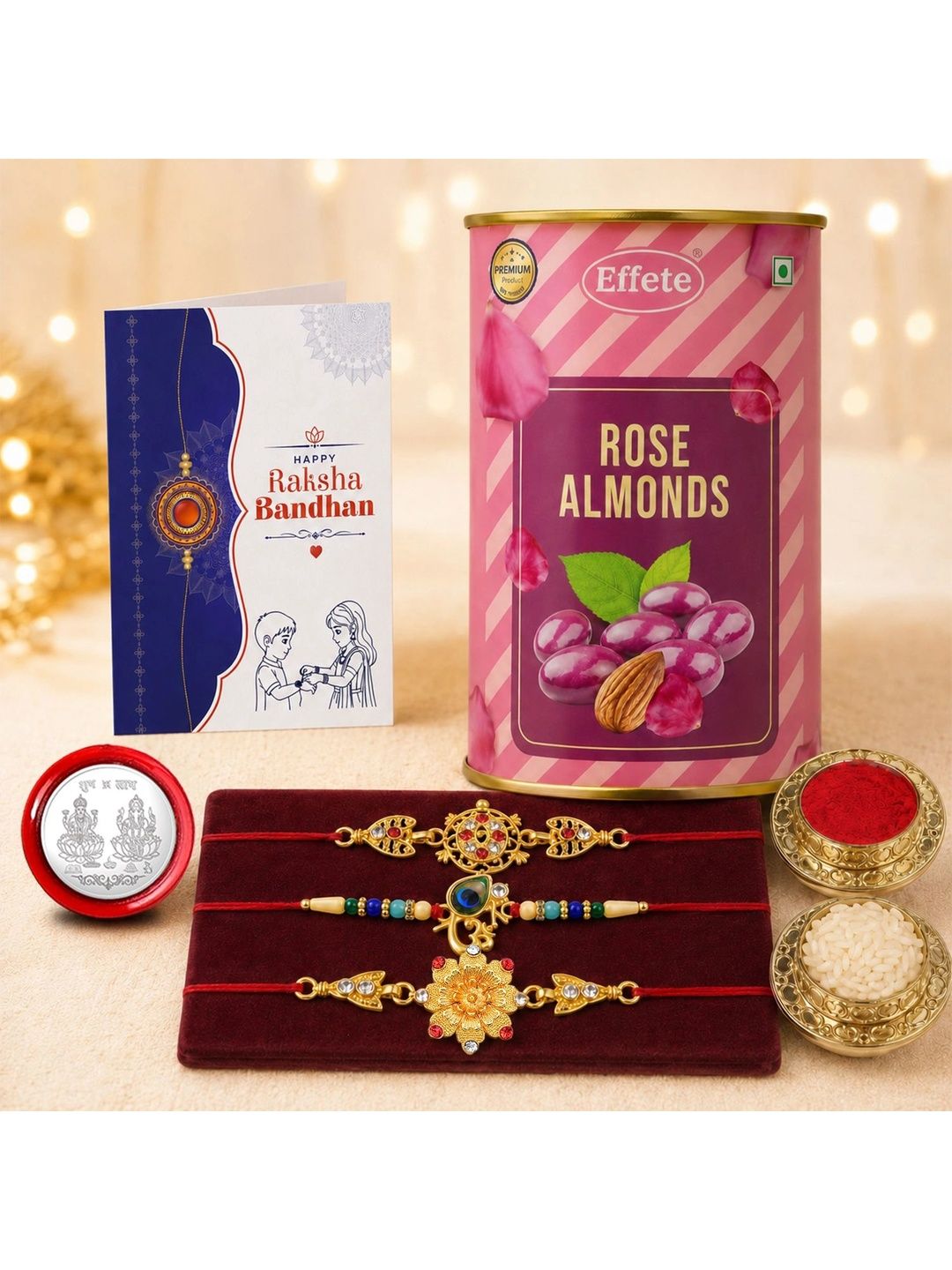 DeoDap Set Of 8 Rakhi with Chocolate Gift Set-image-39