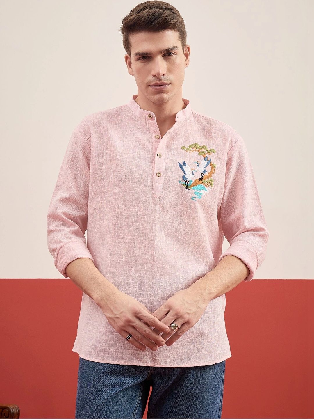 House of Pataudi Men Embroidered Thread Work Kurta-picture-20