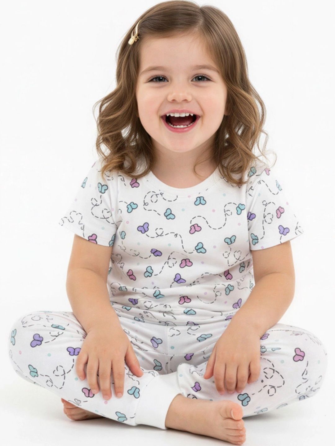 Toddle and Care Girls Printed Night suit-picture-21