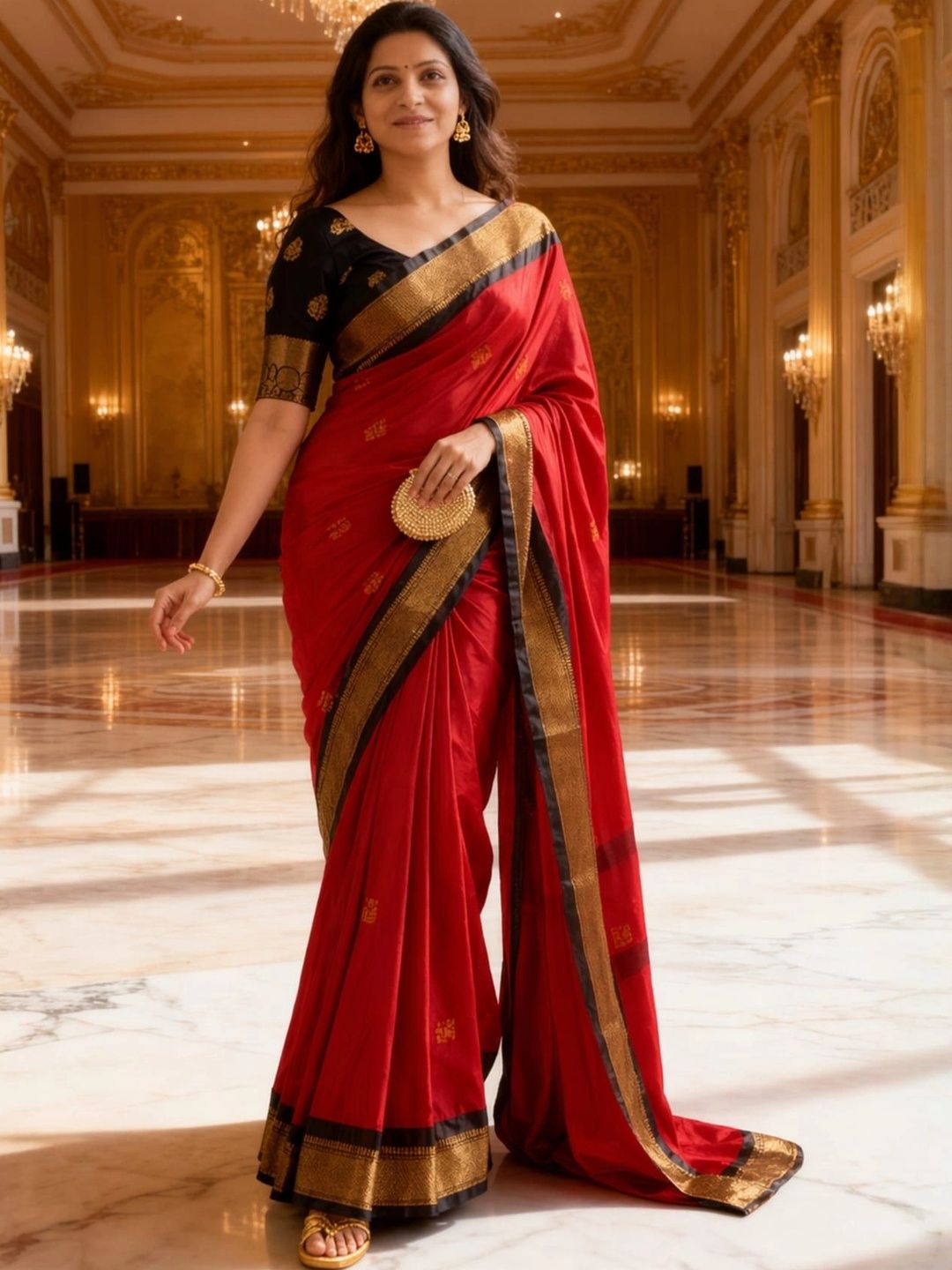 Mitera Zari Pure Cotton Kanjeevaram Saree-picture-19