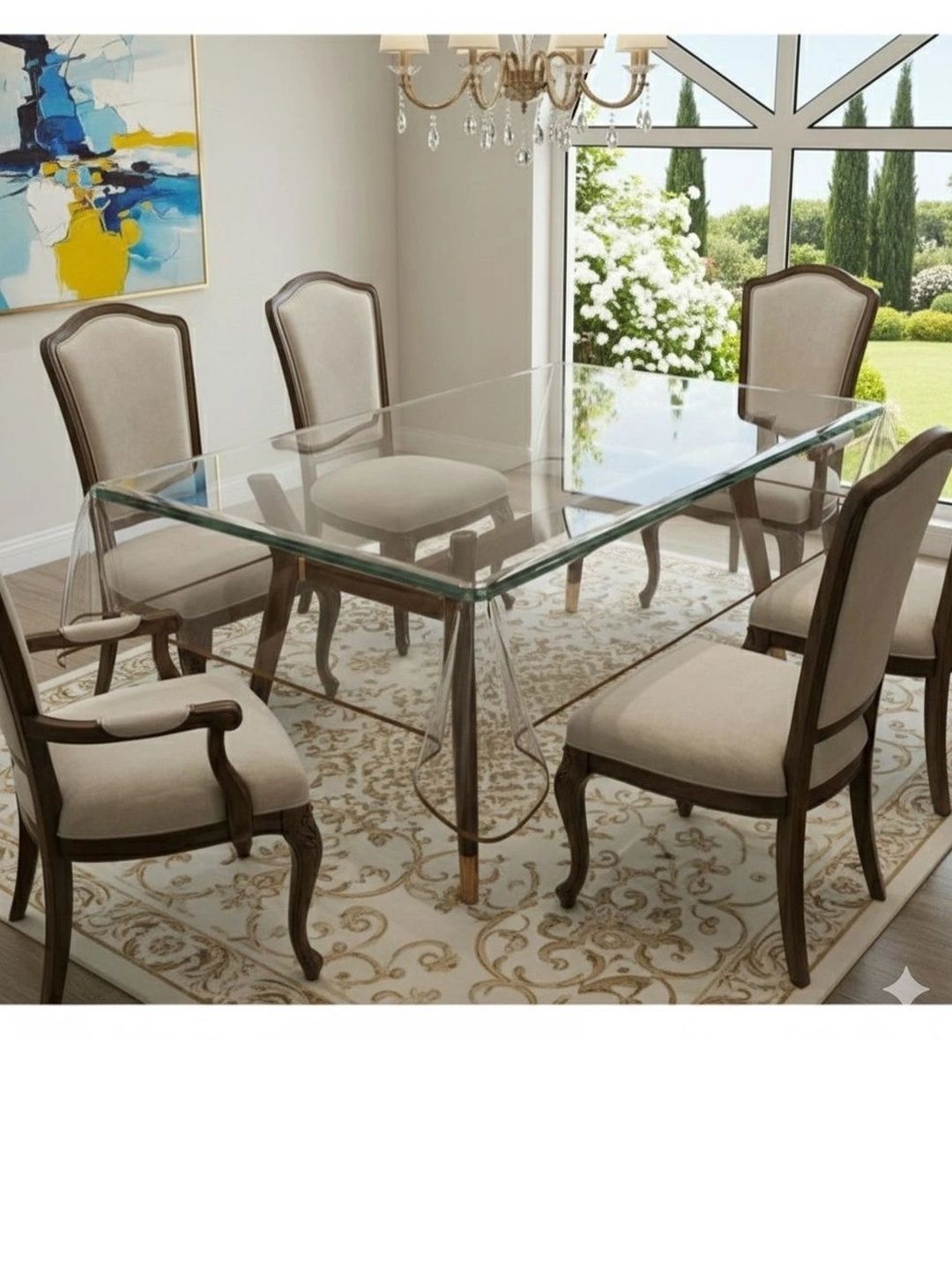 IC ICONIC CHOICE Transparent Waterproof 6-Seater Table Cover-picture-37