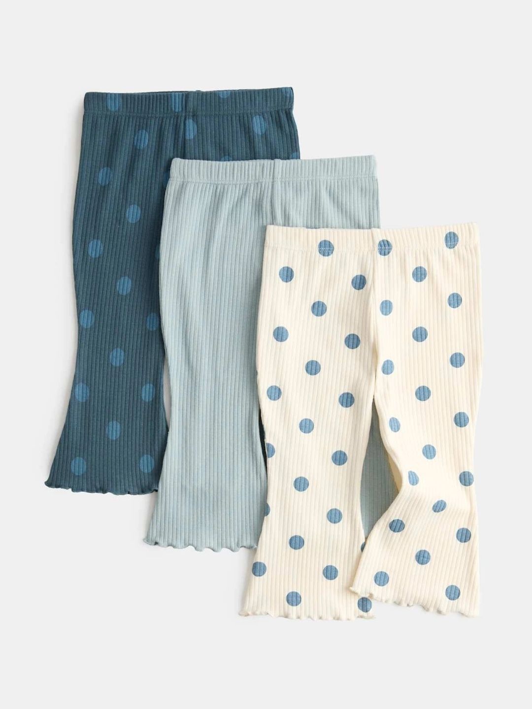 Marks & Spencer 3 Pack Cotton Rich Spotty Kickflare Leggings-picture-51