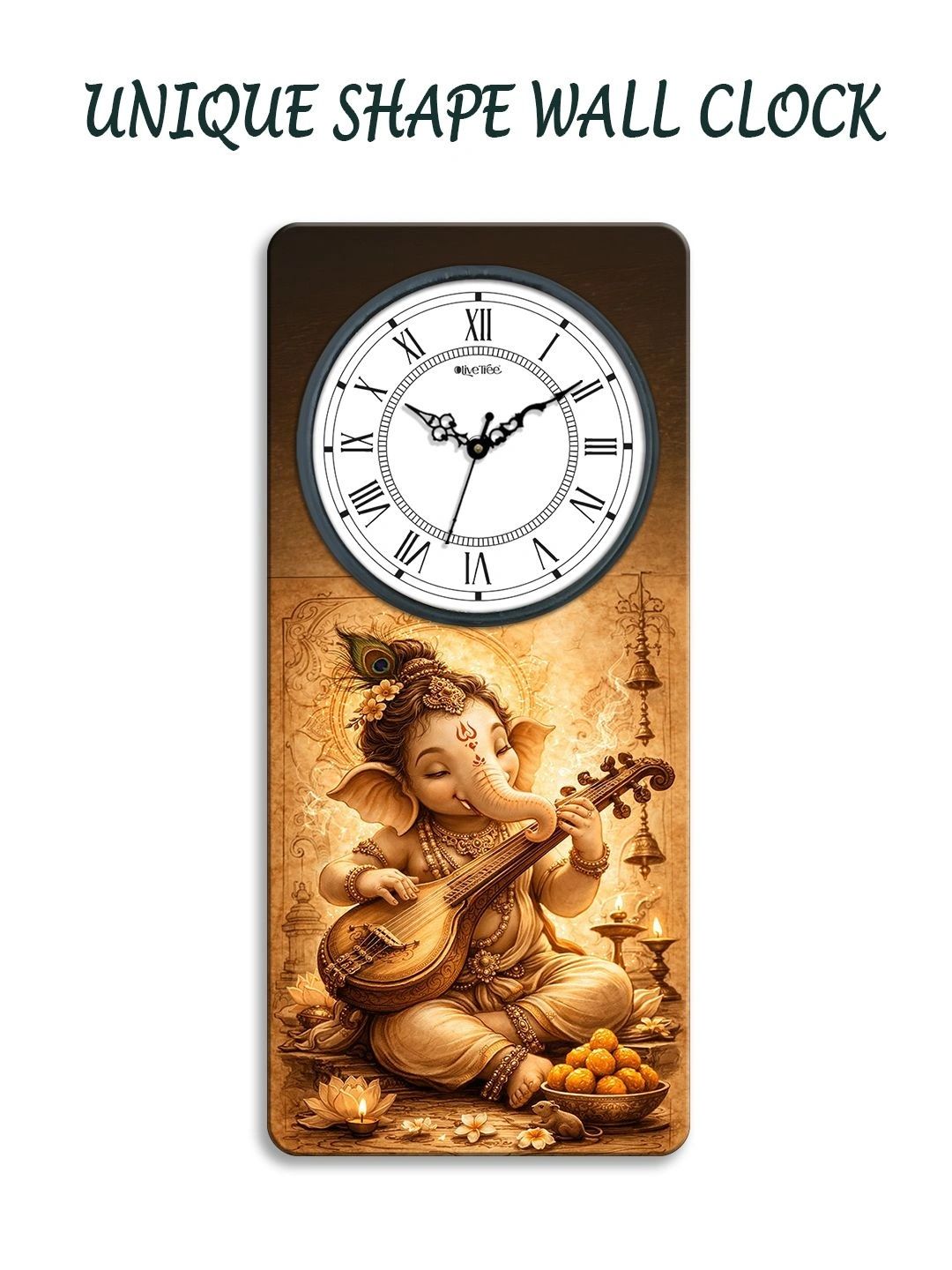 OLIVE TREE Multicoloured Printed Wall Clock-picture-40