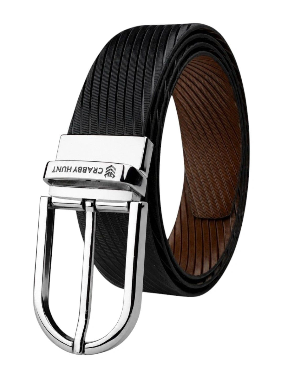 Crabby Hunt Men Leather Reversible Formal Belt-picture-54